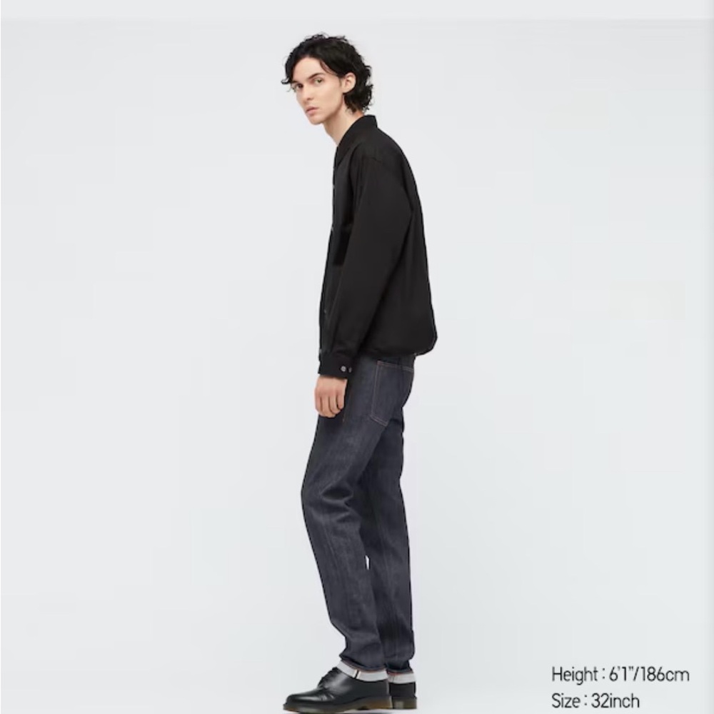 Selvedge UNIQLO +J Denim Jeans Dark Wash Straight Fit NWOT Size 29